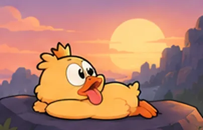 Neo napping on a warm rock at sunset